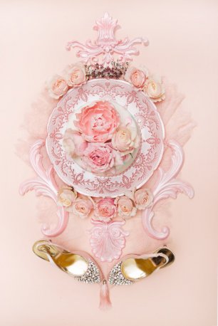 Детали образа невесты в цвете розовый кварц